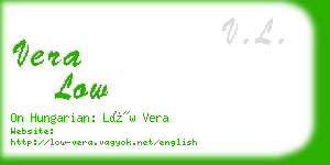 vera low business card